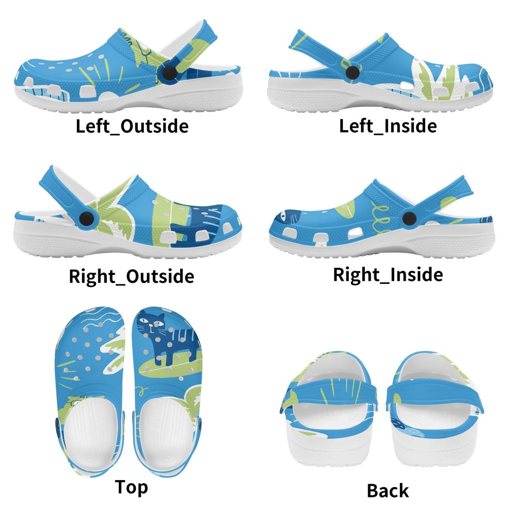 Erwachsene Unisex Süße Bedruckte EVA Clogs Leichte Weiche Slip-On Freizeitschuhe Flexible Weiche Sohle Sommersandalen Einfach für den täglichen Gebrauch
