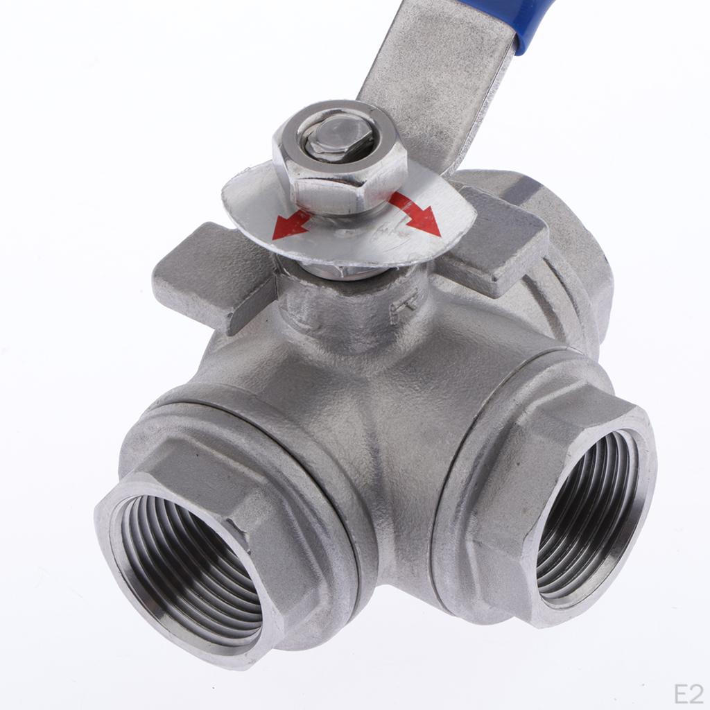 Stainless Steel 304 Heavy Duty for Water, Oil, and Gas with Blue Locking Handles