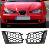2 Replacement Matte Black Upper Front Bumper Grille for Left and Right Sides Seat Ibiza Cordoba 1.59gal 2002-2009