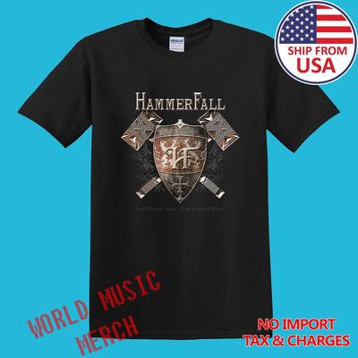 Hammerfall Staal Ontmoet Staal Heren Zwart Maat S-5XL