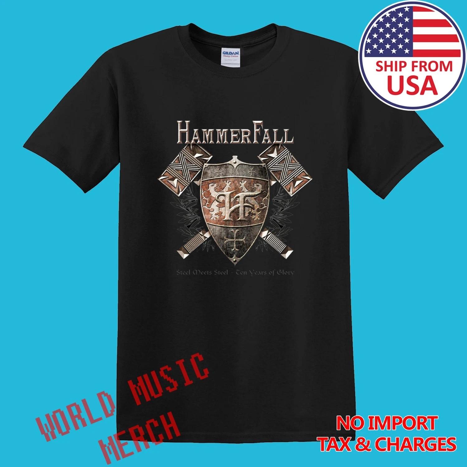 Hammerfall Steel Meets Steel Men s Black Size S-5XL 3XL