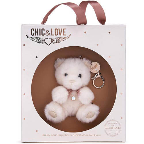 Chic & Love Bailey Bear Bag Charm and Necklace (October)