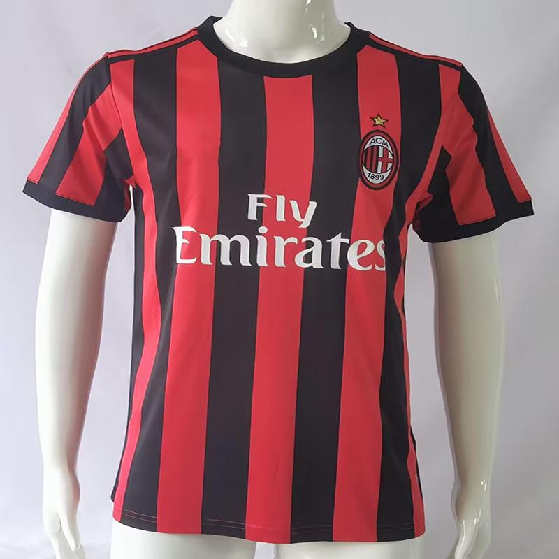 06 Champions League Final Edition AC Mailand Retro Trikot Nr. 22 Kaka 95-96 Heim Lang Kurzarm Klassisches Fußballtrikot