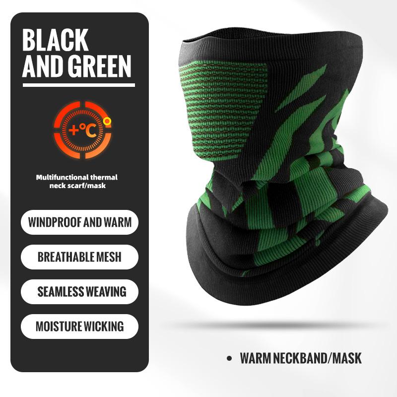 Winter Knitted Cycling Mask Windproof Breathable Thermal Outdoor Sport Running Mask Anti-Cold Sweat Absorb Neck Cover Tube Mask