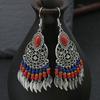 GemChic Women's New Vintage Leaf Fringe Hollow Beading Fringe Earrings Ethnic Fashion Hook Earrings Birthday Christmas Jewelry Gift