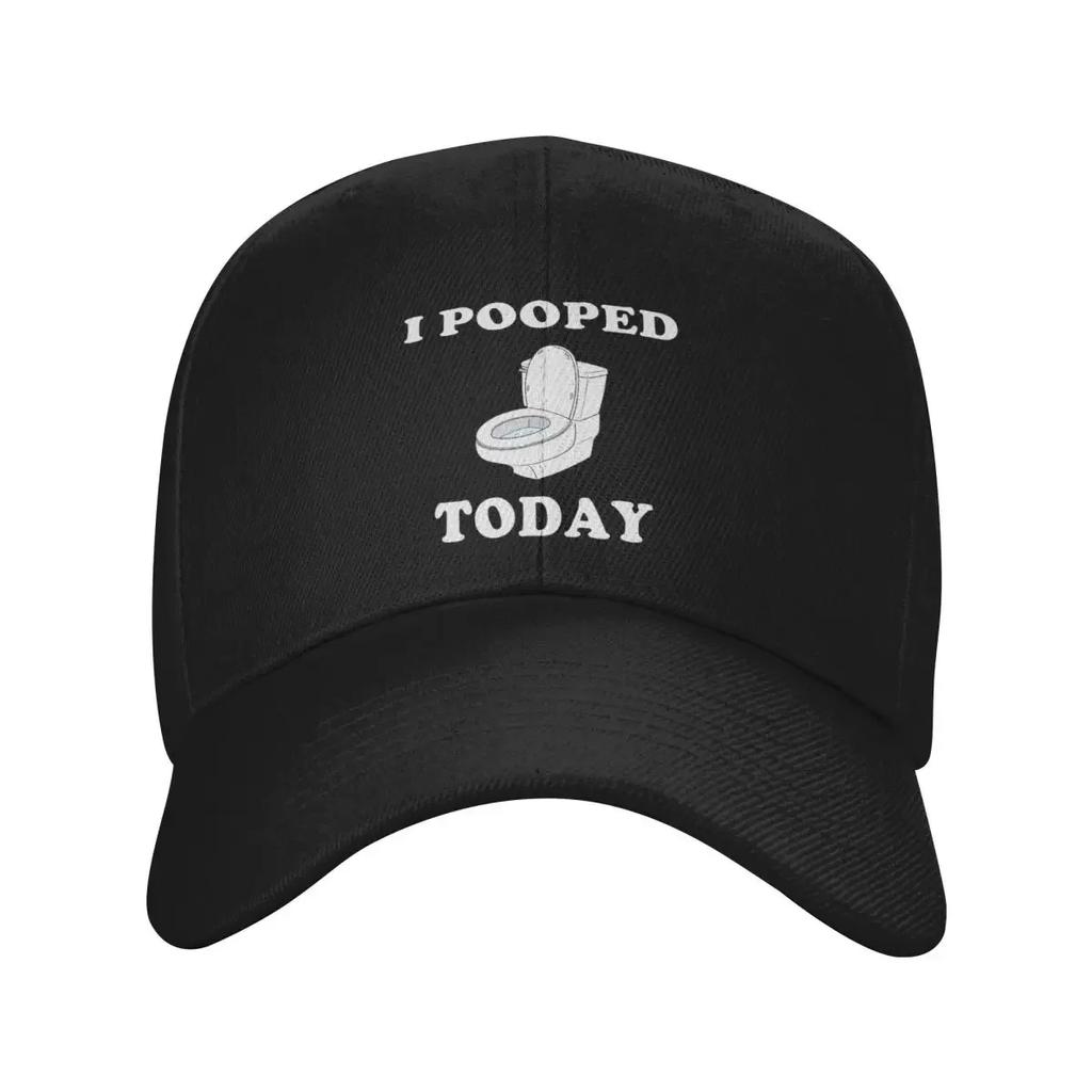 Custom Classic I Pooped Today Baseball Cap for Women Unisex Adjustable Dad Hat PerforUnisexce Snapback Caps
