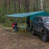 Eizer Camp Outdoor Tarp Poles, Set of 2, Aluminum, Lightweight, 230cm, Available in Black, Green, and Bronze (Black)