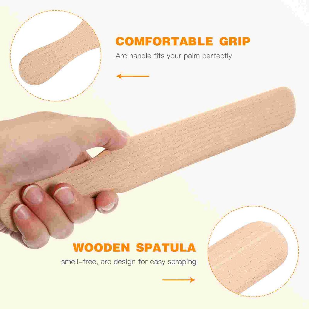 4pcs Wooden Crepe Spatula Set Light Weight Non Scratch Kitchen Pie Tools Dosa Rake For Crepe Maker Tool Safe For Non Stick Pan