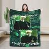 Dracor Malfoye Knitted Blanket Cartoon Tom Felton  Flannel Throw Blankets Home Couch Printed Lightweight Bedspreads