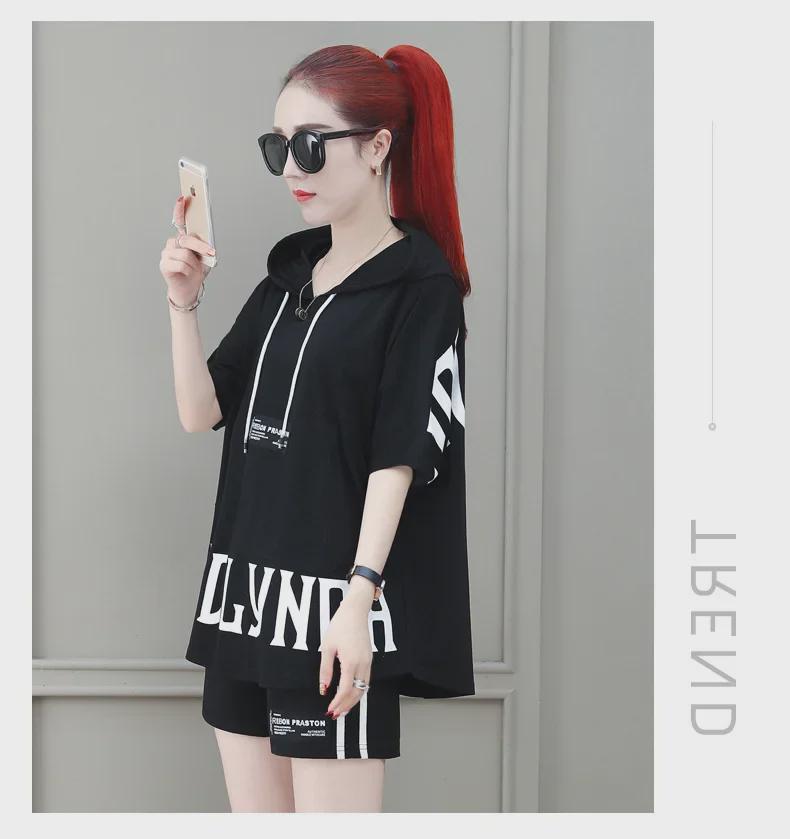 Women's Summer Sportswear Set: Trendy Sweatshirt and Shorts Two-Piece Suit (2021)