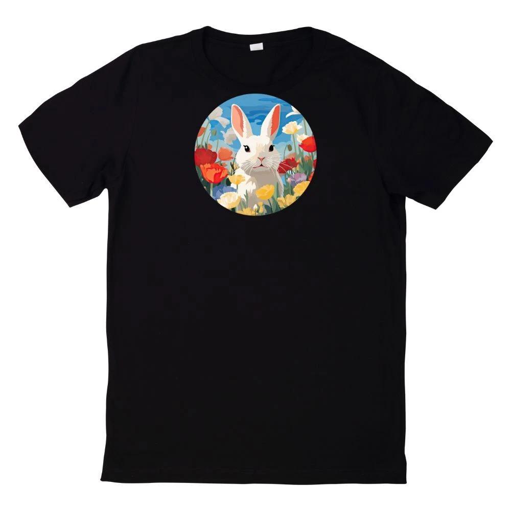 Weißes Kaninchen Illustration T-Shirt XS