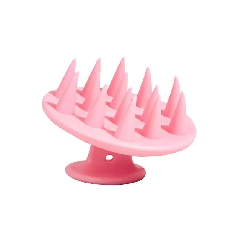 1pc Portable Silicone Head Massage Brush, Deep Cleansing Scalp and Hair Care Brush, Massage Shampoo Brush, Shower Brush