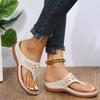 Fashion New Women Platform Sandals Beach Casual Wedges Flip Flops Premium Orthopedic Open Toe Big Toe Anti-slip Outdoor Leather Shoes