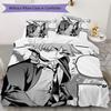 Welcome To Demon School! Iruma Kun Pattern Bedding,Quilt Set Quilt Cover Pillowcase Home Birthday Gift(1 * Duvet Cover + 2 * Pillowcase, Without Core)