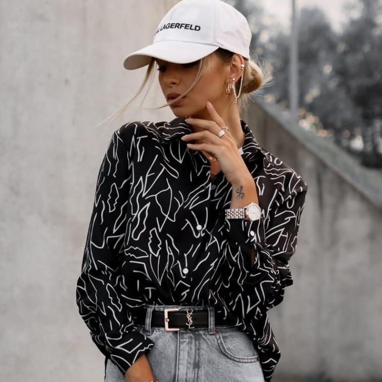 Autumn Women's Long Sleeve Fashion Printed Shirt