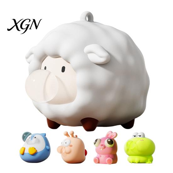 Portable Stress Relief Toy Bubble Animal Squeeze Popping Eyes Rabbit Hand Exercise Anti-Anxiety Frog Sheep Penguin Snail Pinch Desk TPR Reliever