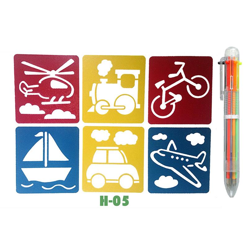 Kids Drawing Stencils Washable Reusable for Cartoon Themed Shape Template For Kid Toddlers Preschool Template Painting TMZ
