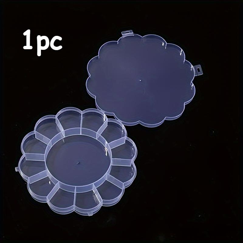 

3pcs/1pc Plastic Compartment Storage Box - Plum Blossom Sunflower Shape Storage Box with Lid for Jewelry, Hair Accessory Storage