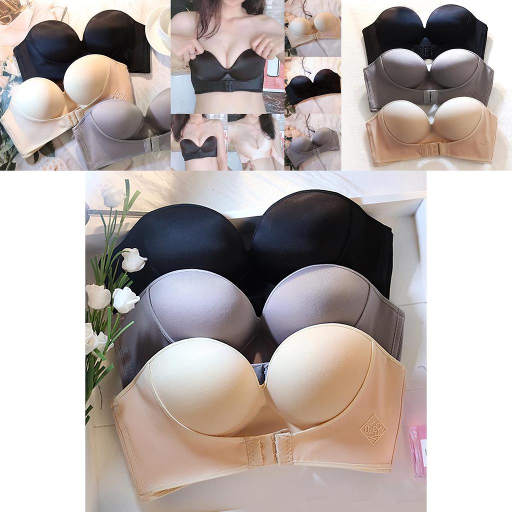 Invisible Underwear Front Closure Bra Ultra Smooth Strapless Seamless Bralette For All Occasions