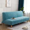 Gestreifte Jacquard-Schlafsofa-Abdeckung Ohne Armlehnen Wasser -Ski-Stoff Einfarbige Wohnzimmer-Sofa-Schutzhülle Wohnzimmer Bereich Dehnbarer Sesselbezug