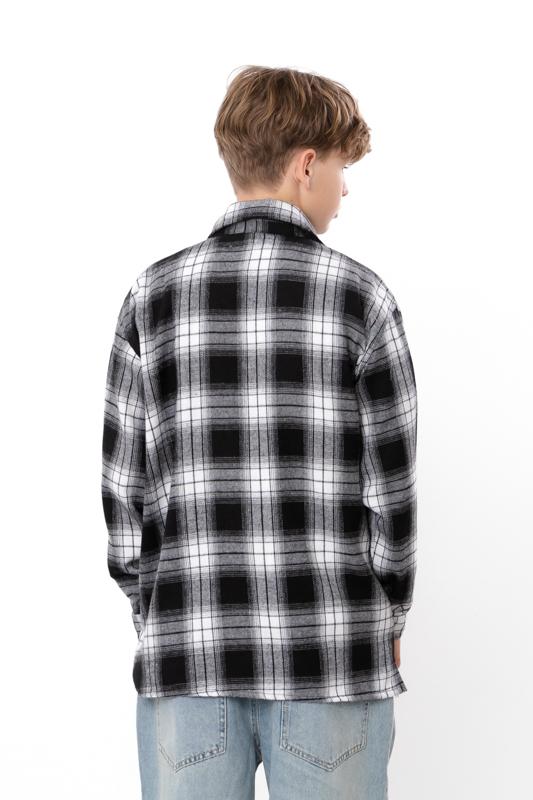 Warme Uniseks Geruite Kinderen Shirt met Geborstelde Fleece Voering, Tussenizoen 6417-090-1 HC