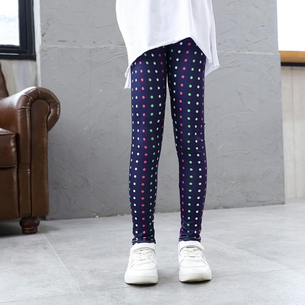 Calça legging feminina 2t-12t, primavera e outono, fina, elástica, estampada, coreana, roupas de verão
