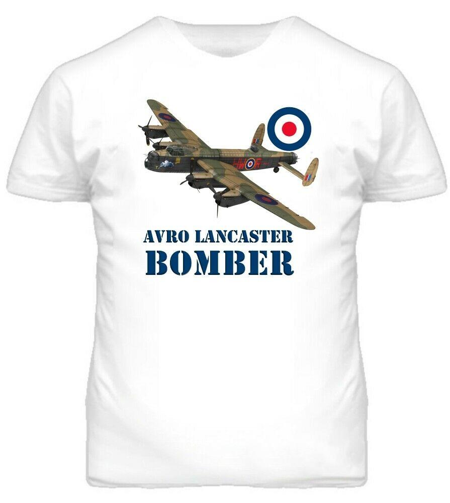 Avro Lancaster WW2 Heavy Four Engine Bomber Aircraft Action T SHIRT Men s 100% Cotton Casual T-shirts Loose Top Size S-3XL S