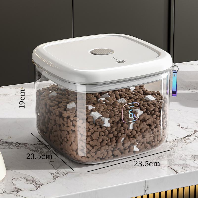Pet Food Storage Container: Moisture-Proof, Sealed Cat/Dog Food Bucket and Grain Storage Box Electric Suction/Vacuum Seal