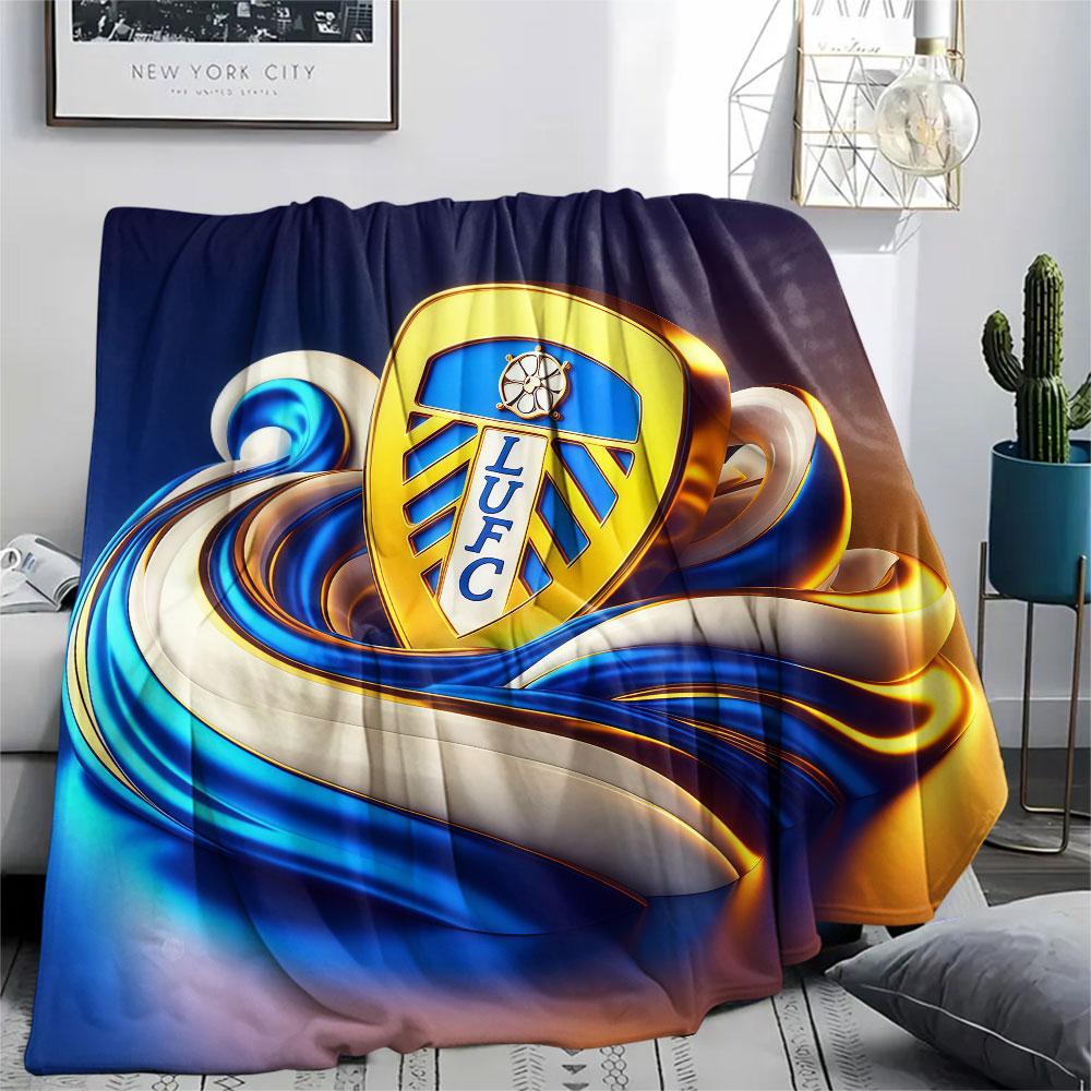 1PC Leeds United Patterned Flannel Blanket Suitable For All Seasons for Home Decor Warmth and Comfort Gifts Holiday Present