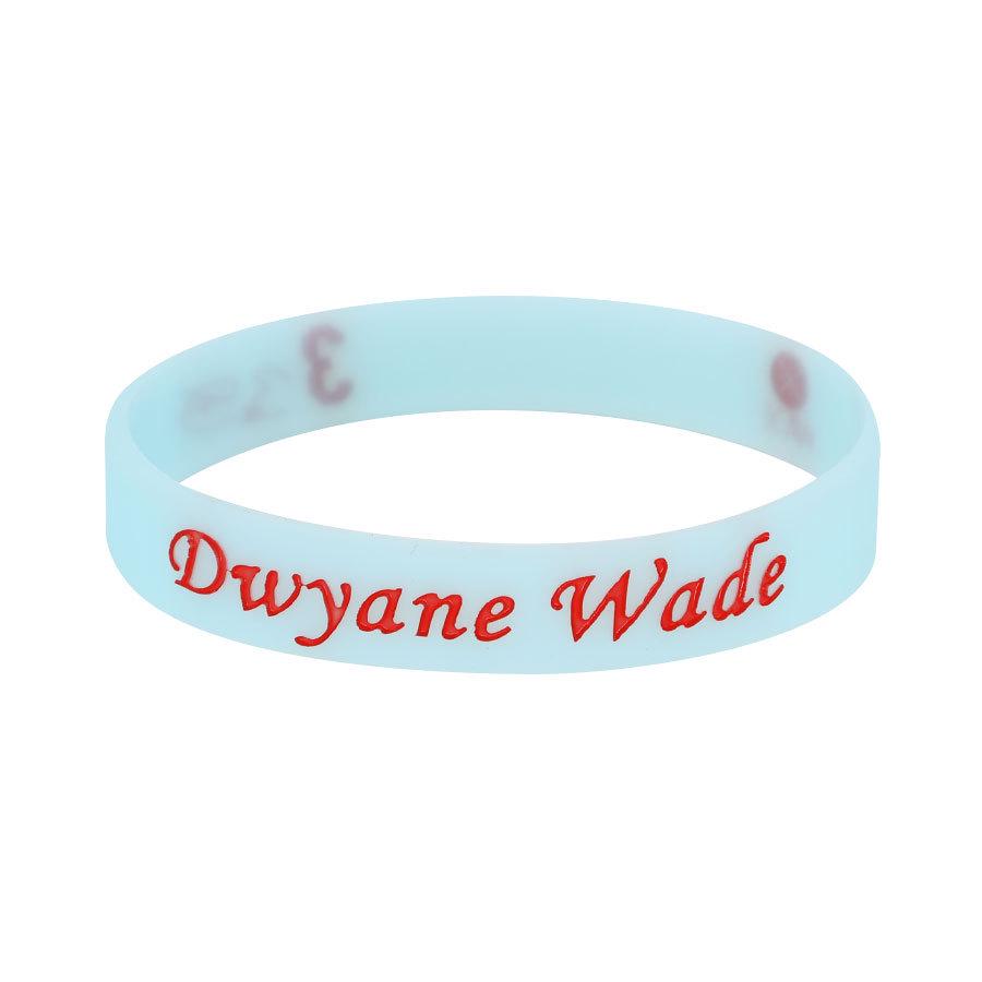 Douyin Popular NBA Star Signature Luminous Silicone Sports Bracelet/Wristband