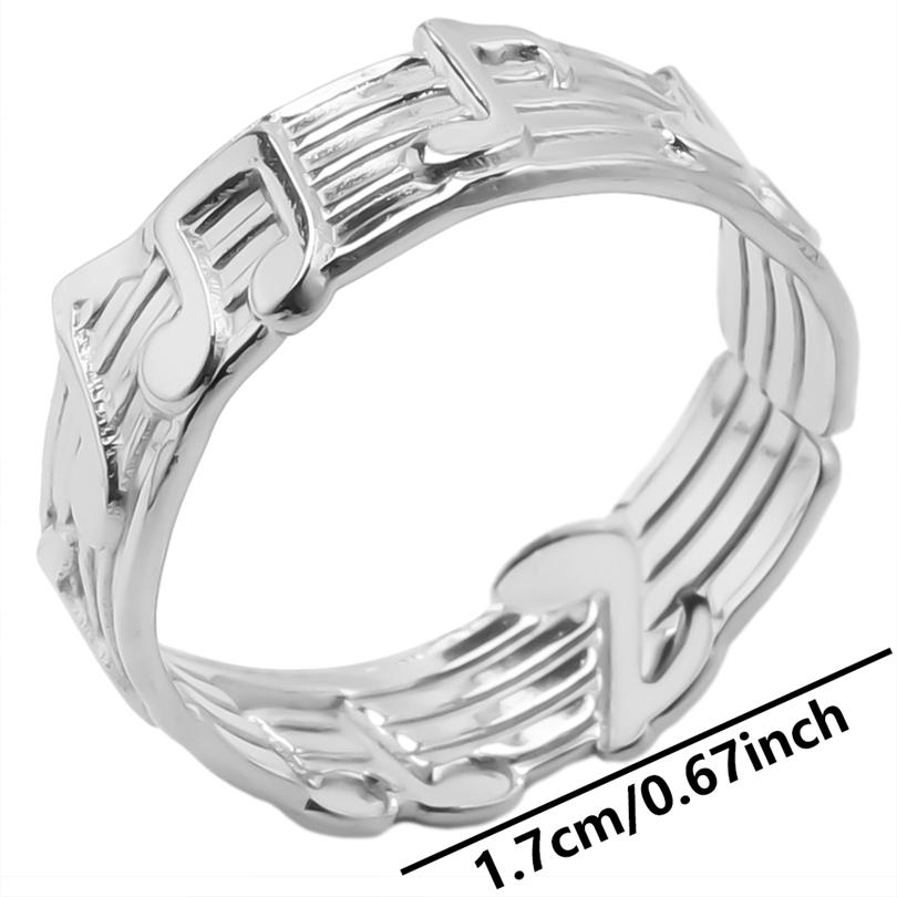 

Music Score Rings For Women Men Accessories 100% Stainless Steel Ring Opening Adjustable Bagues Acier Inoxydables Femmes Party adjustable
