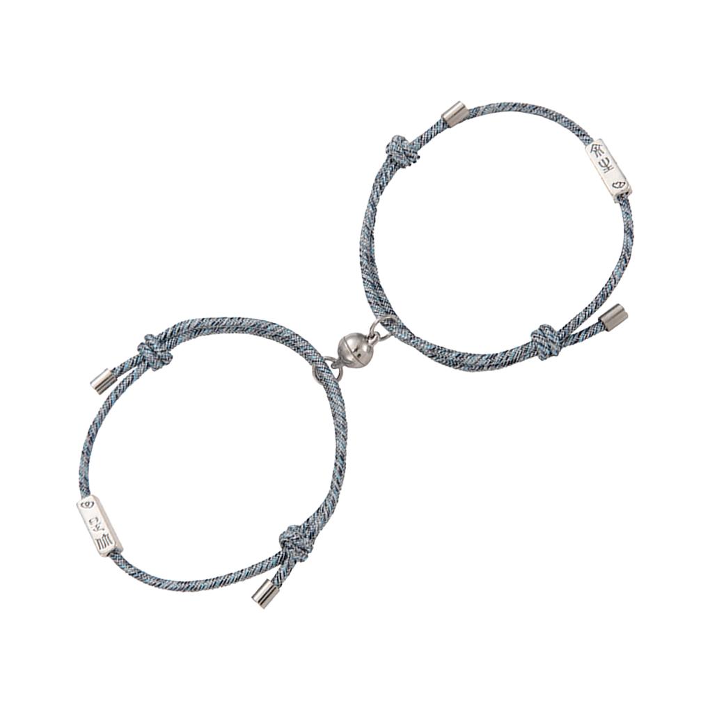 2pcs Couple Attract Each Other Creative Personality Couple Bracelet
