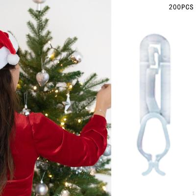 200 Pieces Christmas Light Clip Hooks String Lamp Clips Portable Practical Xmas Hangers for