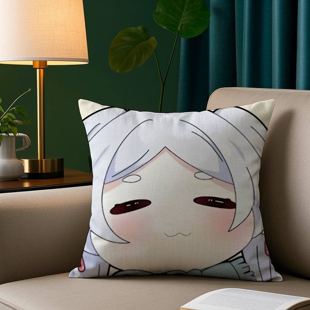 Cute Anime F-Frieren Pillow Case Plush Fabric Soft Pillowcase Double Sided Print Sofa Cushion Cover Throw