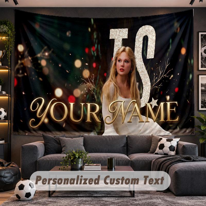 Wall Hanging Tapestry Custom NameTaylor Swift Pattern Personalized Printed Fabric Wall Decor
