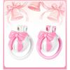 Pink Bow Chastity Cages Sissy Gay Two-tone Craft Chastity Locks Male Locks Pseudo Sissy Chastity Device Escape-proof Cheat-proof
