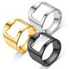 Men's Stainless Steel Bottle Opener Ring - Creative Finger Jewelry, Douyin Style