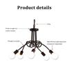 5 Light Sputnik Chandelier Modern Farmhouse Lighting Semi Flush Mount Ceiling Lamp Retro Iron Pendant Light For Bedroom Kitchen