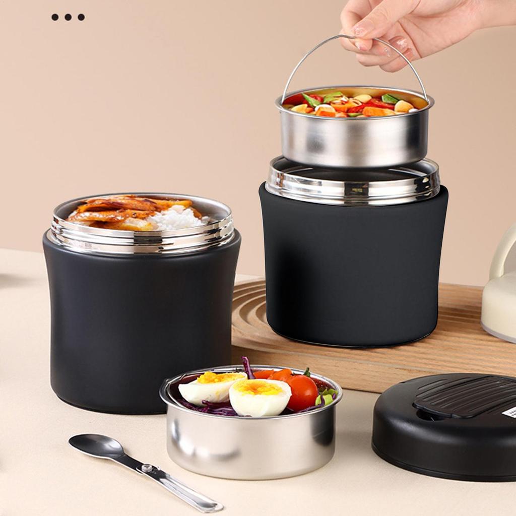 Insulated Food Container 1.2L Hot Food Containers For Lunch Leakproof Stainless Steel Jar For Kids Adults Office Fishing School