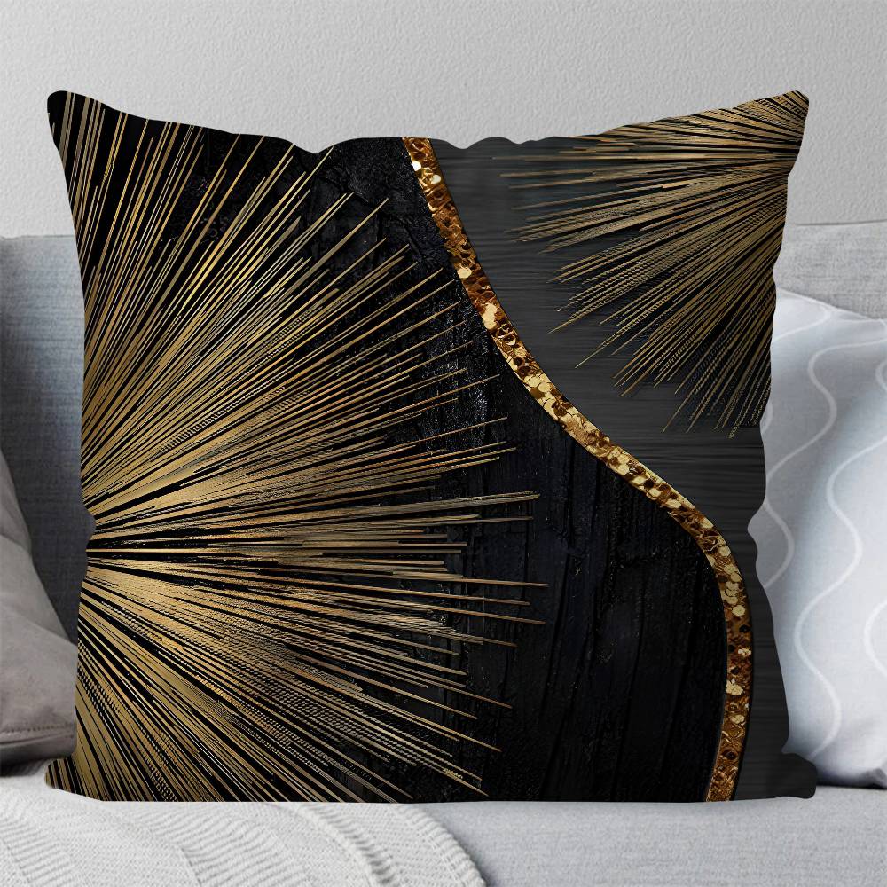 Advanced Gold Creative Annual Pillow Case Square Pillow Bedroom Sofa Leisure Comfort Cushion Car Living Room Home Decoration