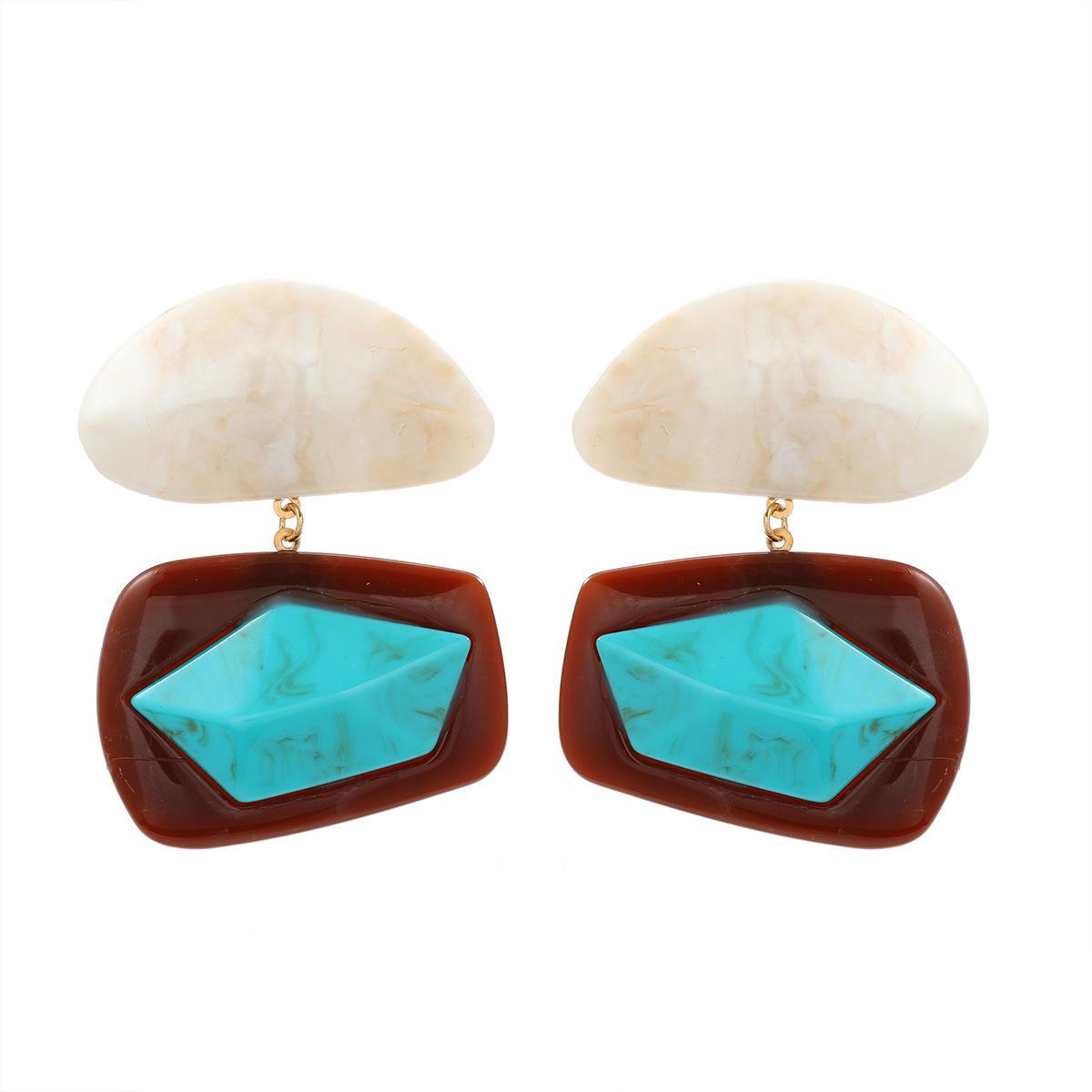 

Комплект из серег и ожерелья с подвеской в виде птицы из богемской бирюзы для женщин earrings