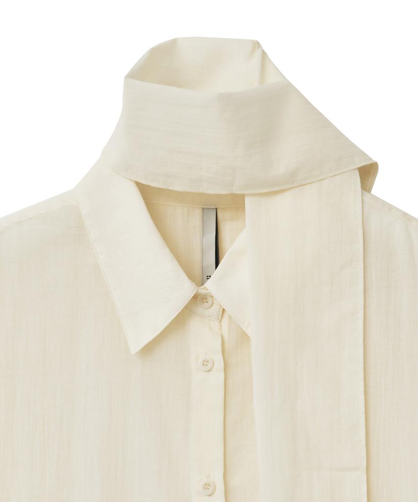Noir For Woman Pale Scarf Loose Fit Shirt (Buttercream)