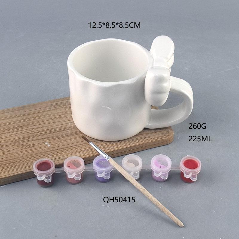 

Принцесса в бегах Чисто-белая кружка DIY из керамики с высокой ценностью внешнего вида Нишевый дизайн Креативная керамическая кружка 201-300ml