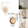 Antique Design Round Double-sided Wall Clock, Station Clock for Kitchen, Garden And Patio.