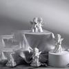 huaqianguhh Resin Cherubs Figurine, White Angel Statue, Garden Praying Cherub Sculpture, Indoor Outdoor Home Decoration, Cute Adorable Angle Sculpture