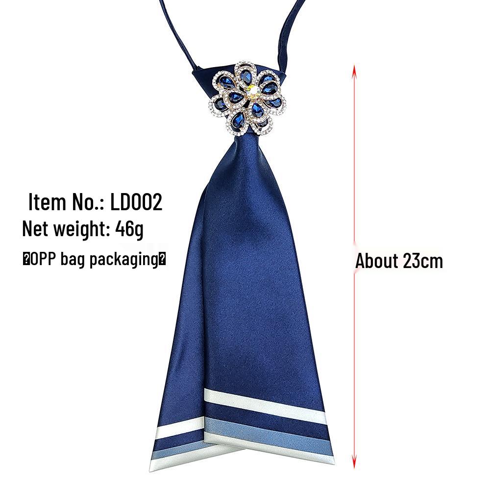 Korean Style Crystal Brooch Tie – Campus & Dance Uniform Accessory