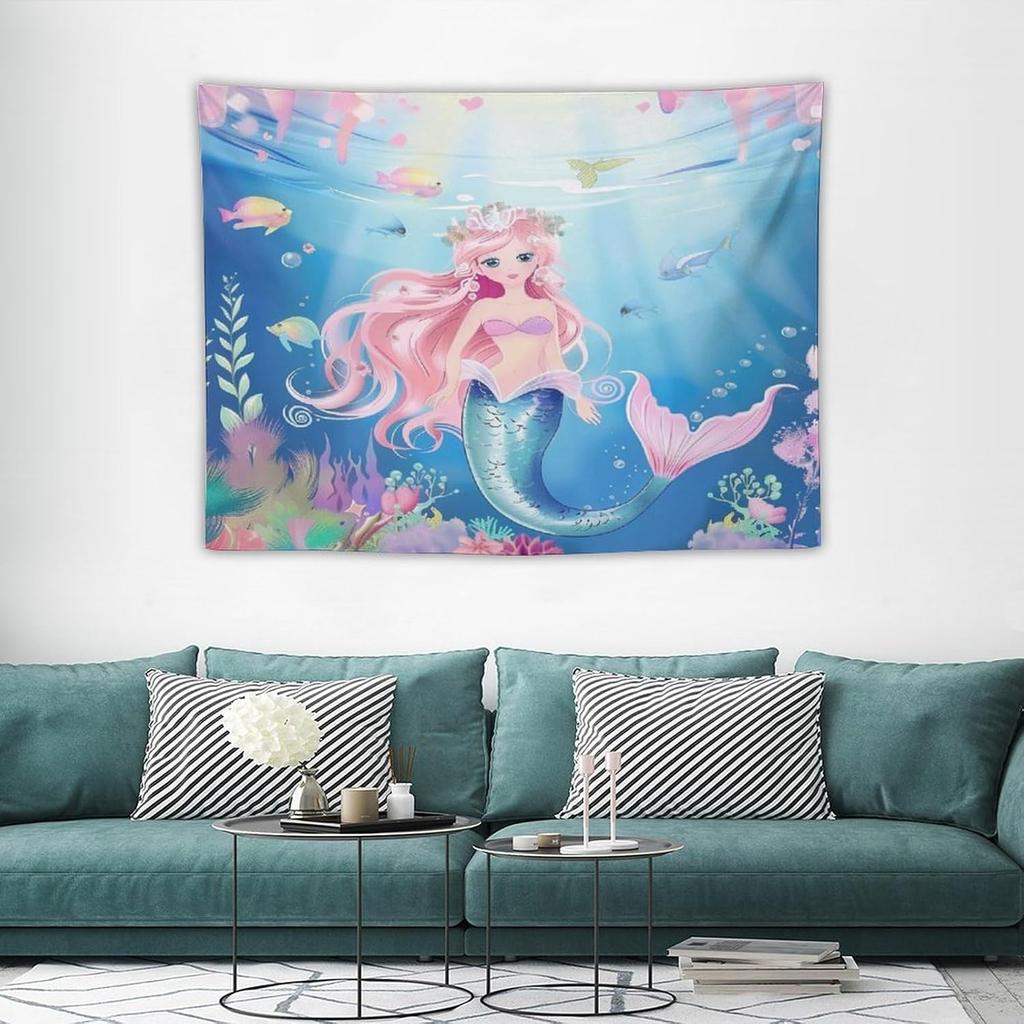 Japanese Tapestry Cherry Blossom Crane Sea Wave Fuji Mountain Red Sun Pattern Printed Wall Tapestry Painting Wall Hanging for
