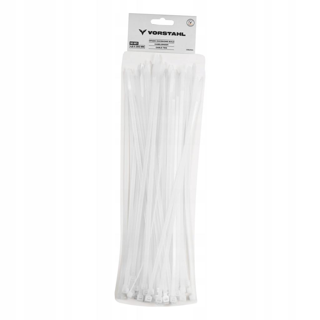 White cable tie (pack of 50) 3.6x300mm Vorstahl