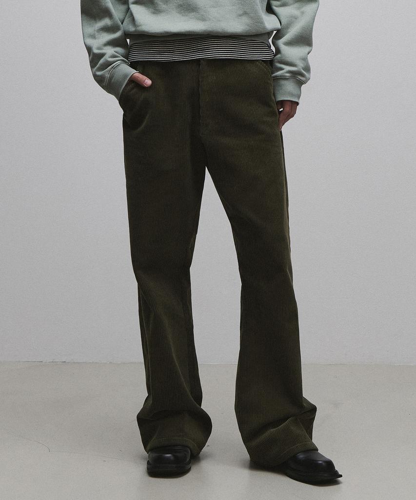 Lollingseutyudio Corduroy Flared Pants Olive