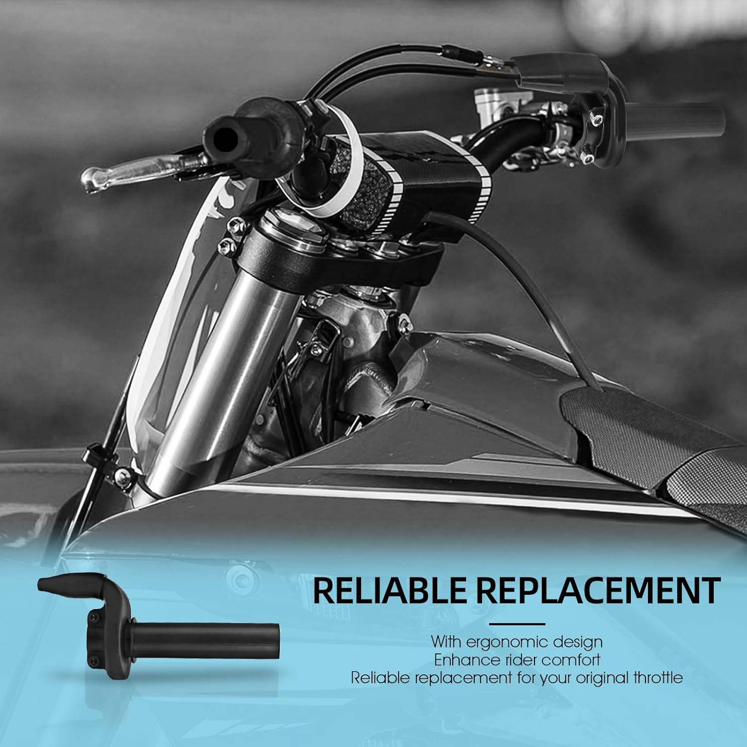 

Dirt Bike Throttle Assembly with Throttle Cable Motorcycle Push Pull Throttle Universal for YZ WR 250F 426F 450F CRF 150R 450R 450X 250X KX 250F 450F
